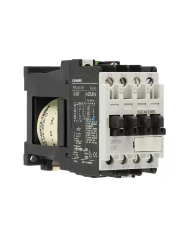 Contactor Siemens 3tf30010bb4 ac3 4kw 400/380vdc 24v